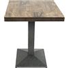 Supfine Tavolo da pranzo industriale, 60 x 60 x 75 cm, tavolo alto con piano in legno, tavolo da bistrot per 1-4 persone, tavolo quadrato da pranzo (classico)