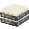 Hofer Candele Avorio a Colonna - 4 x 7 cm - Set di 40 Candele Decorative Cilindriche - Cera Colore Avorio - Lunga Durata di 11 Ore - Antigoccia - Non Profumate - Qualità RAL