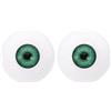 PATIKIL Occhi per 30 Mm, 1 Paio Occhi Acrilici Realistici, Metà Bulbi Oculari Plastica per Bambole, Maschere, Oggetti Scena Halloween, Artigianato, Verde