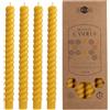 Danilovo Candele di cera d'api, 4 pezzi, naturale, sostenibile, a lunga durata, per ogni occasione e candelabro, profumate al miele, pura cera d'api