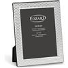 EDZARD Barletta - Cornice portafoto 13x18 cm, elegante, color argento, con retro in velluto, 2 ganci per appendere e appendere