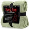 Snug Rug - Coperta in pile Sherpa, colore: verde salvia, soffice e lussuosa, per divani, coperte invernali calde e morbide, 127 x 178 cm (50 x 70)