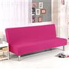 lvooaxs Copridivano elasticizzato senza braccioli, pieghevole, con fascia elastica, lavabile in lavatrice (rosso rosa)