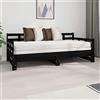 Tidyard Struttura Divano Letto Dormeuse Estraibile Estensibile Scomparsa in Legno di Pino, Nero, 2X(90x190) cm, Due Posti