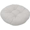 jHuanic Cuscino rotondo per sedia, morbidi cuscini per sedie, lavabile, per interni ed esterni, sala da pranzo, giardino, cucina, ufficio, patio (40 x 40 cm, beige)