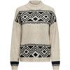 ONLY Pullover Donna Rundhals Manica Lunga Spalle Scoperte Fit Regular, Colore:Marrone Chiaro, Taglia:L