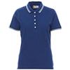 Ergos Workwear Payper - SKIPPER LADY Polo 100% Cotone Piquet con Bordini a Contrasto Manica Corta Donna Colore: BIANCO/BLU NAVY, Taglia: S
