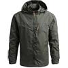 pvucpot Giacca da Uomo Impermeabile Esterna Giacca da Pioggia Leggera Softshell Arrampicata Abbigliamento da Trekking Giacca a Vento Multitasche da Montagna