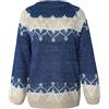 Generico Lupetto Lana Donna Maglioni Donna Taglie Forti Maglione Caldo da Donna a Maniche Lunghe con Scollo Rotondo, Lavorato a Maglia Lupetto Lana Donna Maglione Donna Invernale Lana (Blue, XXL)