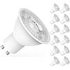 Yiahin Lampadine LED GU10, 5W equivalente a 50W, 6000K bianco Fredda, 450 lumen, lunga durata, basso consumo, non dimmerabile, 12 pz.