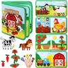 LEADSTAR Busy Board Libro Montessori Interattivo 1 Anno,18 in 1 Busy Farm Quiet Book Montessori Sensoriale Educativo Giochi per Bambini di 1 2 3 Anni,Giocattoli da Viaggio per Bambini Piccoli