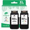 COLORETTO 560 561 XL Sostituzione Cartucce d'Inchiostro per Canon PG-560XL CL-561XL Compatibile con TS7450 TS5350 TS7451 TS5351 TS5352 TS5351a TS5352a TS5353 TS7450a TS5353a TS5355a