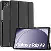 CoBak Custodia per Samsung Galaxy Tab A9 8,7 pollici, Cover Protettiva Completamente Nuova in Pelle PU Tripla Piega con Funzione di Supporto a Doppia Angolazione (Nero)