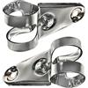 cyclingcolors 2x STAFFA DI MONTAGGIO ACCIAIO CHROME SUPPORTO FARO MOTO CICLOMOTORE