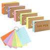 Elegance-go Schede Flash,300 Pezzi Index Cards 3 * 5 Pollici Schede Indice con Anelli Rilegatura Flashcards Cartoncino a Righe Cartoncini A6 Study Cards Per Studiare,Ufficio Scolastico,Casa (6 Colori)