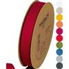 Halbach Seidenbänder Nastro di cotone, 20 mm x 20 m, 100% cotone, per fai da te, al metro, per decorazioni, fai da te, per lavori di cucito, colore: rosso vino