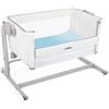 Giovanni Dolcinotti MADE IN ITALY Giovanni Dolcinotti Set di 2 Lenzuola con angoli Baby Next2Me | Adatto per il sistema Chicco Next2Me | Bianco/Azzurro | 50x83 cm | Made in Italy