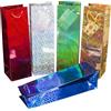 HEKU Sacchetti colorati per bottiglie con rivestimento ologramma, 10 pezzi, 5 colori (rosso, argento, verde scuro, oro, blu scuro), 33 x 10 x 9 cm, ideali per vino e alcolici, ecologici e