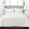 Lush Decor Ava Quilt Diamond Pattern Solid 3 pezzi Oversize Bedding Blanket Set - King - Bianco
