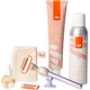 Fler Dream Team Set - Rasoio Donna con Supporto e 2 Lamette di Ricambio, Rasoi Unisex, Set con Mousse per Depilazione, Olio Post Depilazione e Crema Corpo Lenitiva, Lametta con Aloe Vera (Lilla Lilac)