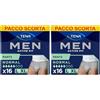 TENA MEN Boxer assorbenti Pants Normal per perdite urinarie, Elasticizzati, Monouso, per Uomo, taglia L/XL, 16 pezzi, Colore Grigio