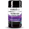 NUTRIVA Nutri-Gla, Integratore Alimentare di Olio di Semi di Borragine Biologico, Ricco in Omega 3-6, Benessere Pelle, Trofismo, Ciclo Mestruale, 60 Softgel