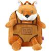 PERLETTI Zainetto Peluche Volpe da Bambina Bambino 3 4 5 Anni - Piccolo Zaino Cucciolo Bimbo Bimba Asilo Viaggi - Cartella Scolastica Double Face Morbida e Compatta - 22x25x3 cm (Volpe)