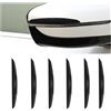 CGEAMDY 6 Pezzi Protezioni per Portiere Auto, Paraurti Guardia Protector, Auto Paraurti Guardia Antigraffio Protector Trim Sticker, Protezione Antigraffio per Porte Laterali Dell'auto(Nero)