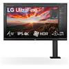 LG 32UN880K Monitor 32 Ultra HD 4K Ergo, IPS, 3840x2160, HDR 10, DCI-P3 95%, stand Ergo regolabile in ogni direzione, Speaker Stereo 10W, USB-C, USB 3.0, Uscita Cuffie, Flicker Safe, Nero