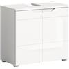 xonox.home - Mobile sottolavabo Solero 63 x 59 x 34 cm nella parte anteriore bianca lucida, corpo bianco - mobiletto da bagno - moderno e funzionale