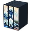 Kaos - Set 3 Raccoglitori ad Anelli - HOKUSAI, La Grande Onda di Kanagawa - Dossier Dorso 8 cm, Meccanismo a Leva - Protocollo Portadocumenti per Casa e Ufficio - Misure: 26cm x 29cm x 35cm