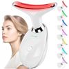 Eshomey Massaggiatore Viso Antirughe Lifting Elettrico: Dispositivo di Bellezza con 3 Modi LED - Massaggio EMS per Face Lifting - 45°C Terapia Della Luce Gua Sha Massaggiatore Facciale del (Bianco)