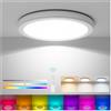 Aphyni Plafoniera LED Soffitto 24W,Dimmerabile Retroilluminazione RGB 3000-6500K con Telecomando Lampada da Soffitto per Camere da Letto,Stile Moderno Salotti,Soggiorni,Cucina