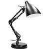 Virone DIAN Lampada da Scrivania in Acciaio Cavo da 110 cm (lampadina non inclusa) (nero)
