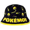 Pokémon Cappello Reversibile Cappelli Da Pescatore | Ragazzo Cappello Pikachu | Nero | One Size