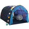HI SUYI Tenda a tunnel per letto a soppalco per bambini, 90-100 cm di larghezza, tenda a castello, tessuto, blu, singola