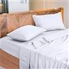 NARCISO - Lenzuola Una Piazza e Mezza 100% Cotone Made in Italy, Completo Letto Composto da 1 Lenzuolo Sotto con Angoli 130x200, 1 Lenzuolo Sopra 190x290, 1 Federa Cuscino 50x80cm (Bianco)