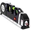 Generico Livella laser 4 in 1 con Metro a nastro multifunzione - Laser Livellante Orizzontale Verticale e Trasversale - Livella a Bolla con Metro a Nastro 250 cm Batterie Incluse