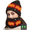 CYCYHEAT Berretto riscaldato - scaldacollo riscaldato & berretto riscaldato per uomini e donne con batteria da 4000mAh, 3 livelli di temperatura