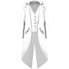Generic Giacca da uomo gotico steampunk frack cappotto uomo medievale vittoriano vintage a maniche lunghe smoking per carnevale Halloween costume party cosplay travestimento S-4XL, Blu, XL