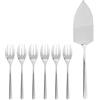 Sambonet set forchette dolce e pala torta Linear 7 pezzi