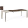 Bizzotto tavolo allungabile Briva marrone lucido e tortora 160-220x90cm
