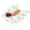 Brandani antipastiera Butterfly in porcellana con 3 forchettine