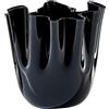 Venini vaso Fazzoletto Opalino nero Ø20x24cm