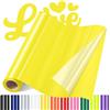 Sgooyir Vinile Termoadesivo per Tessuti, Vinile Adesivo per T-Shirt Giallo Limone
