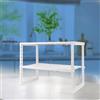 Domínio Metálico Scaffale Organizzatore Espandibile (50-70cm) - Mensola Regolabile 2 Ripiani - Organizzatore Multiuso per Cucina, Elettrodomestici, Bagno - Senza Attrezzi (Bianco)