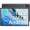 UJJ Newest Tablet Android Tablet 11 Pollici Tablet 16GB RAM + 256GB ROM (1TB TF), 5G WiFi, Octa-Core, 2.0 GHz, 1280 * 800 IPS FHD, GMS, 8600mAh, Bluetooth 5.0, 8MP+13MP+2MP, Tablet PC con Custodia, Grigio