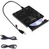 Antika Lettore CD DVD Esterno Tipo C USB 3.0 con Cavo Esteso di Alimentazione per Lettore DVD CD/DVD +/-RW Masterizzatore per PC Desktop Apple Mac Macbook Pro Windows 11/10/8/7/XP Linux OS