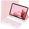 leleyo Custodia tastiera per iPad mini 5/4/3/2/1 7.9 pollici cover tastiera wireless magnetica rimovibile QWERTY per iPad mini 1/2/3/4/5 7.9(Rosa)