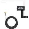 Dewfigs ㅤ Antenna DAB per Auto con Connettore SMB, Antenna DAB per Autoradio Adesiva per Finestrino, Cavo 3 Metri, Compatibile con Radio Digitali Pioneer, Kenwood, JVC, Alpine - Migliora la Ricezione Radio (A)